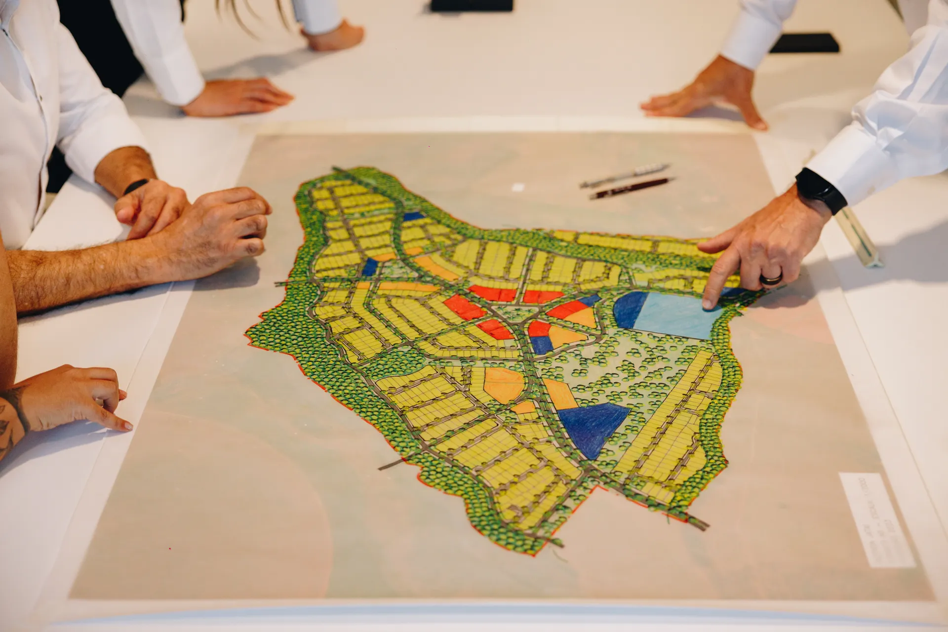 Planta de loteamento em análise